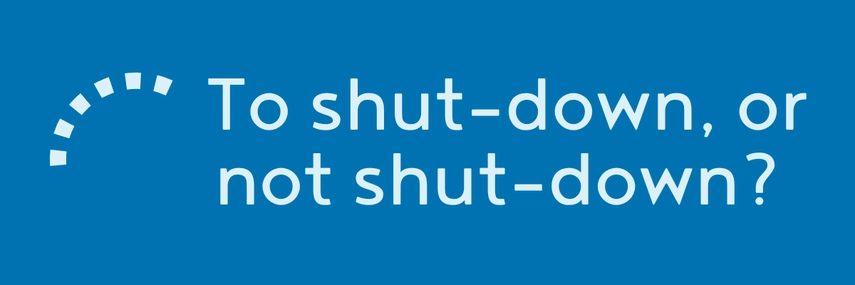 image of computer screen shutting down