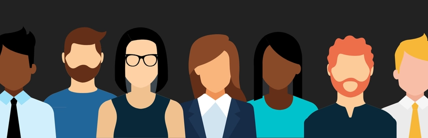illustrated image of multiple people