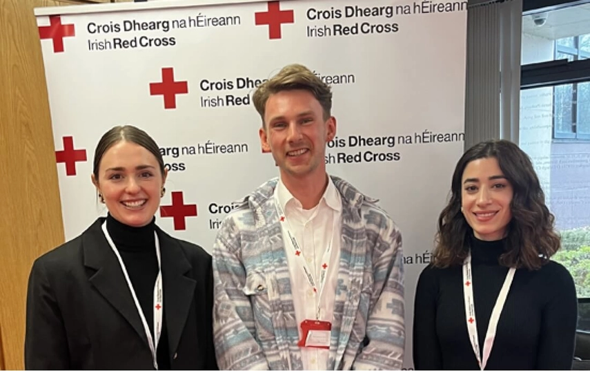 Law students Petra Marais, Heba Ismail and Carl Stoltenberg
