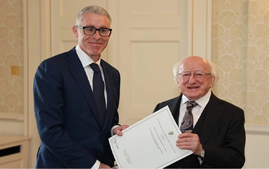 Rory Mulcahy SC with President Michael D Higgins