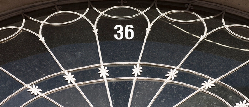 Fanlight of 36 Fenian Street.