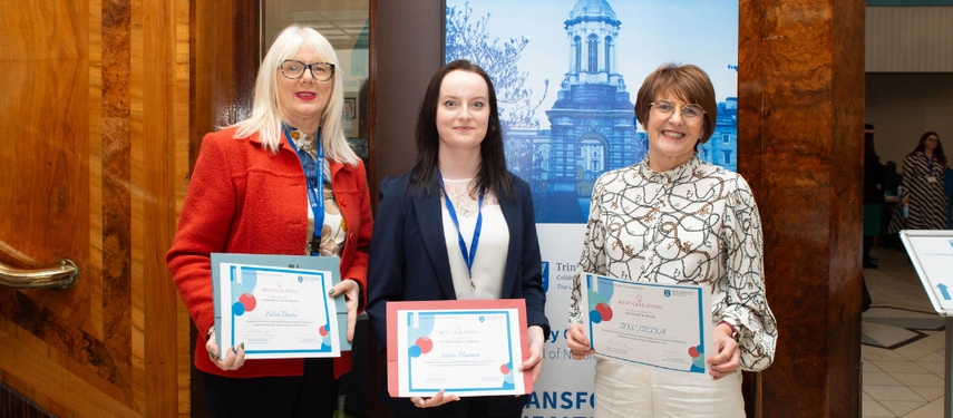 Three winners of the research impact case study competition