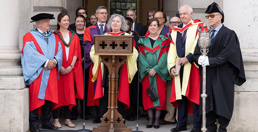 Linda Doyle announcing new scholars for 2025