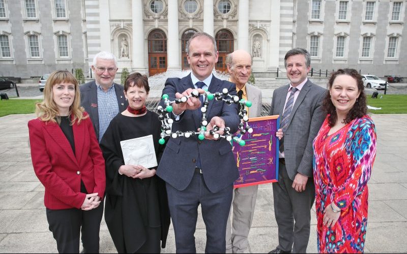 Pictured (L-R) are: Dr Eavan O’Brien, Assistant Director, Irish Research Council; Professor Michael Zaworotko, Advanced Laureate Awardee, University of Limerick; Professor Christine Casey, Advanced Laureate Awardee, Trinity; Minister for Education and Skills Joe McHugh; Professor John Atkins, Advanced Laureate Awardee, University College Cork; Peter Brown, Director, Irish Research Council, Ms Liz-