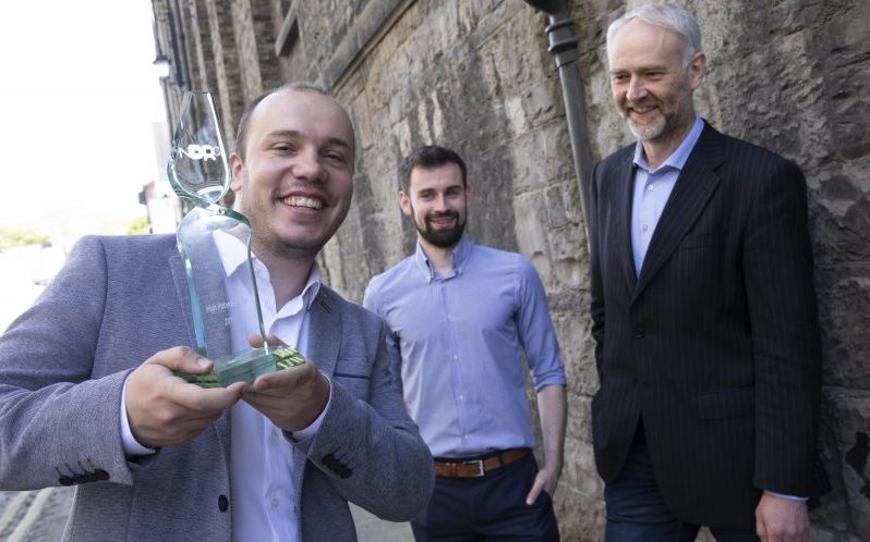 (left to right) Merim Dzaferagic and Conor Sexton (CONNECT, TCD) with Ben Hurley (NDRC, CEO).