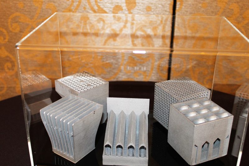 The Trinity team's design (back row, far right) compared with those from other university teams.