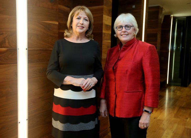 Professor McAleese with Professor Jane Ohlmeyer Director of the Trinity Long Room Hub.