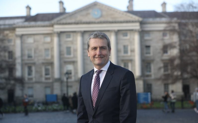 Peter Reynolds in Trinity's Front Square.