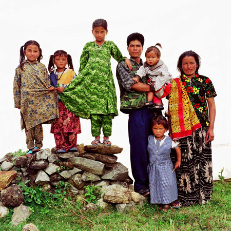 One of the international families featuring in the 1000 families exhibition
