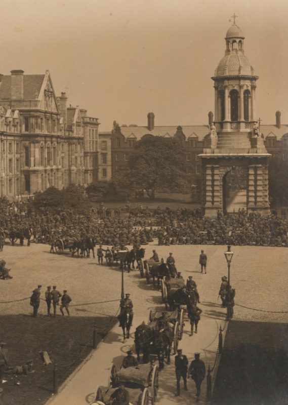Troops in Front Square, Trinity College Dublin