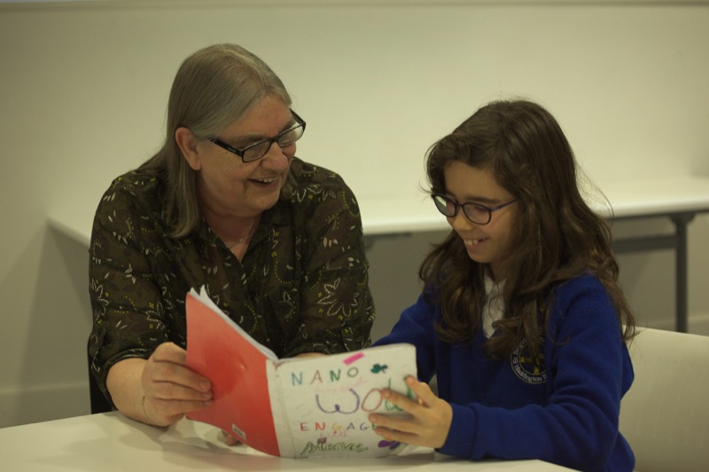 Mairéad Cullen from St Andrew’s Resource Centre and Ines Goncalves Ferreira (age 10), 5th class, St Brigid’s School, Haddington Road