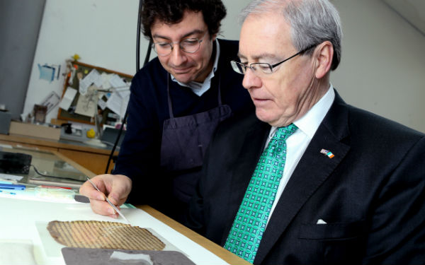 Marco di Bella, Manuscript Conservator, US Ambassador to Ireland Kevin O'Malley