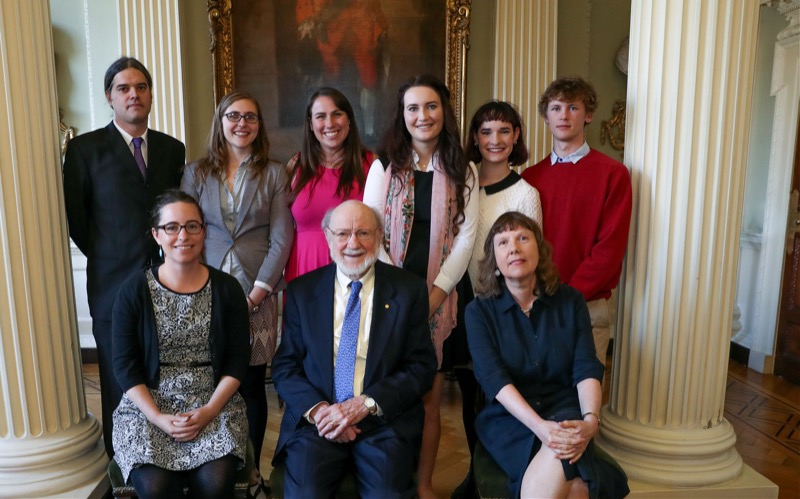 Prof Campbell, Prof Holland & Zoology postgraduate students.