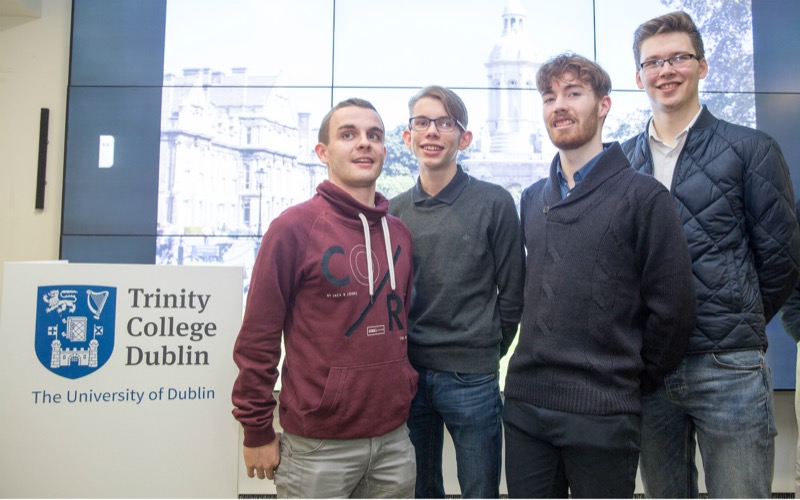 Mark, Adrian, Cian and Gabriel's achievements were celebrated at a special ceremony in the Global Room.