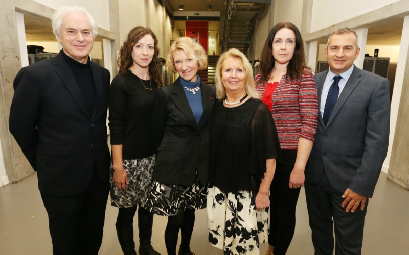 Dr Catherine Vidal (third from the left) delivered her lecture to a packed-out audience.