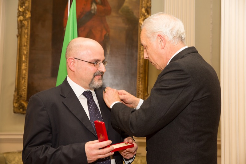 Prof Stefano Sanvito and Giovanni Adorni Braccesi Chiassi, Ambassador of Italy to Ireland 