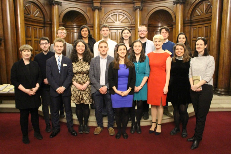 Editorial Board of the SPR 27th edition with Dr Jacqueline Hayden, SPR Director, Department of Political Science (far left),  SPR Editor in Chief – Alexandra Trant  (centre, front row), Dr Elaine Moriarty, SPR Director, Department of Sociology (far right) and Averil Power (from row, 3rd from right)