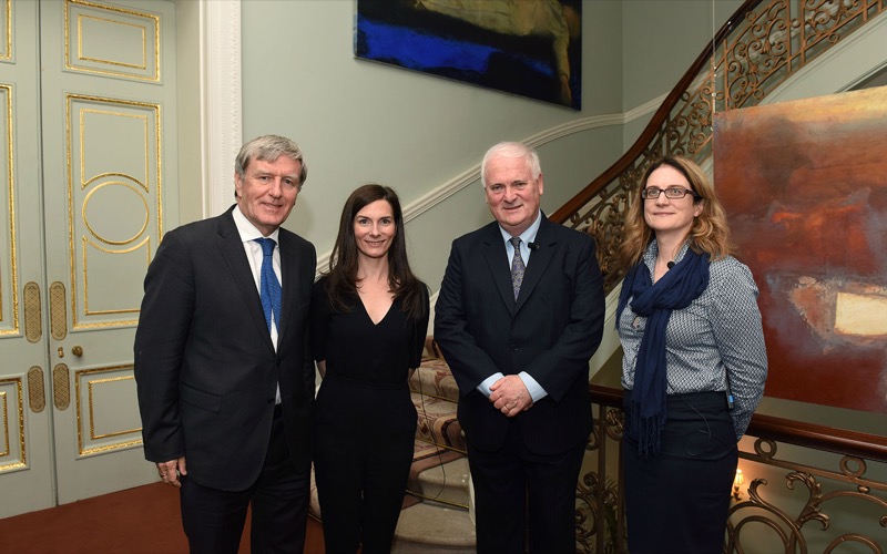 Ambassador Daniel Mulhall, Prof Mary Cosgrove, former Taoiseach John Bruton & Prof Gail McElroy.