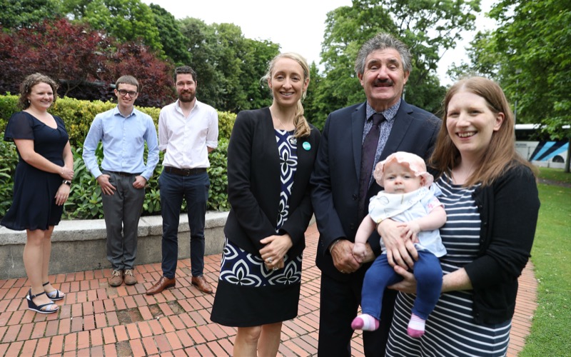 Minister of State for Training, Skills, Innovation, Research and Development, John Halligan TD, joined Science Foundation Ireland today in welcoming the announcement of three new awards under the Royal Society-Science Foundation Ireland University Research Fellowship scheme. Pictured were Sinead O'Keeffe (University of Limerick), David Wilson (Trinity College Dublin), Fraser Morgan (University Col