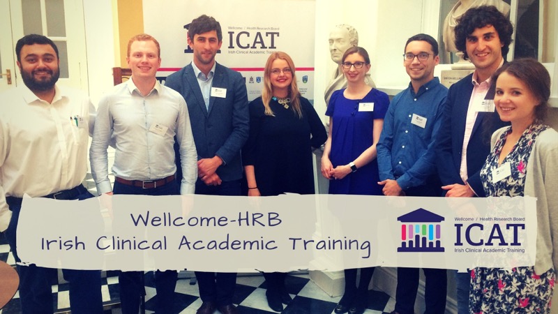 ICAT fellows at the 2017 induction event, pictured from left: Dr Kapil Sharma, Dr David Mongan, Dr Liam Townsend, Dr Delia Bogdanet, Dr Róisín Hambly, Dr Peter Barrett, Dr Conor Judge, Dr Sarah Cormican.