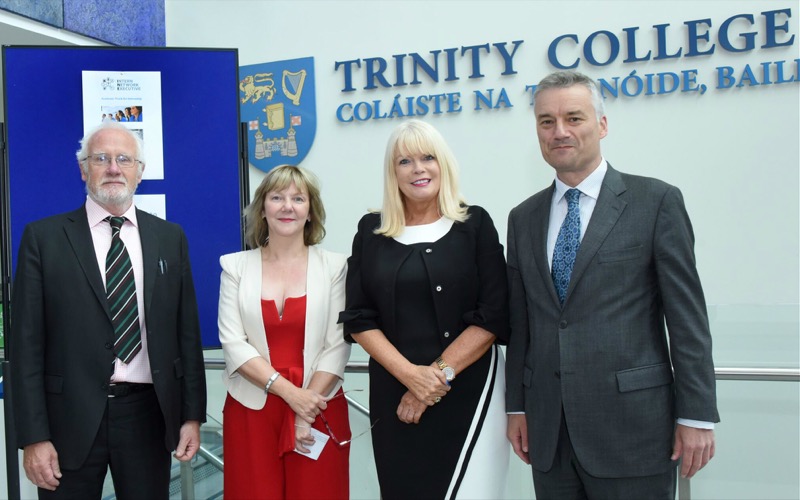 Professor Michael Gill, Head of School of Medicine, Trinity; Professor Martina Hennessy, Associate Dean of Research, Trinity;  Mary Mitchell-O'Connor TD, Minister of State for Higher Education and Provost of Trinity College Dublin Dr Patrick Prendergast. 