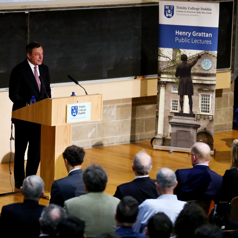 ECB President giving the Henry Grattan annual lecture.