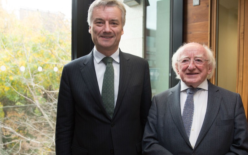 Provost Dr Patrick Prendergast and President of Ireland Michael D Higgins