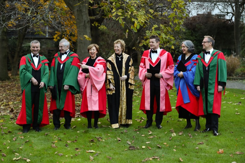 Provost with George Miley, Olivia O'Leary, Mary Robinson, Brian O'Driscoll, Caitriona Crowe &  Gero Miesenbock.