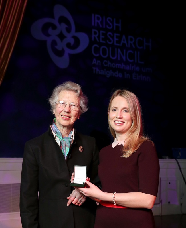 Professor Eda Sagarra with Miriam Cummins