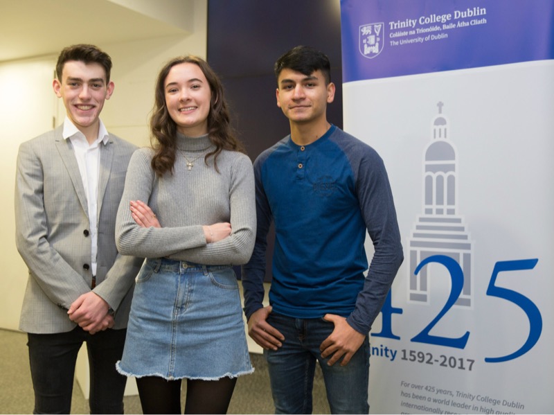 Pictured on the occasion, (l to r) are: Oran Donovan, Emily Tierney O Hanlon, and Keshav Sapkota. 