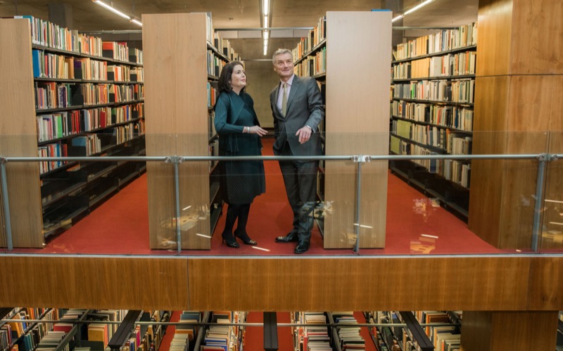 Bank of Ireland CEO, Francesca McDonagh with Trinity Provost, Dr Prendergast.