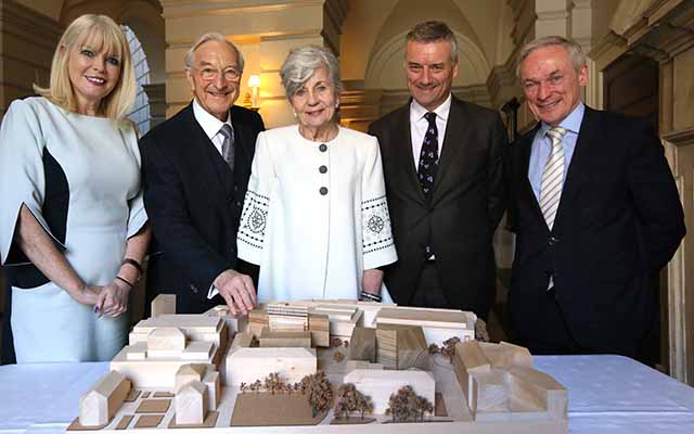 Minister Mitchell O'Connor,  Martin and Carmel Naughton, Provost and Minister Bruton.