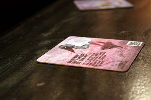 Flamingo beer mat