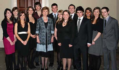 President mary mcaleese with members of the du law society 