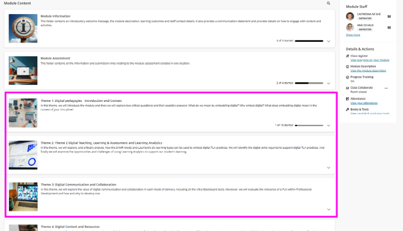 Learning Topics in Blackboard Ultra