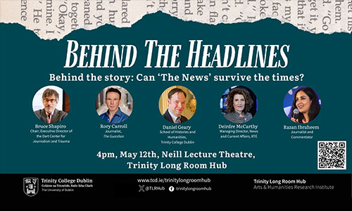 Event details for Behind the Headlines Panel event