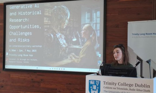Image of Dr Bronagh Ann McShane at the Gen AI and Historical Research workshop