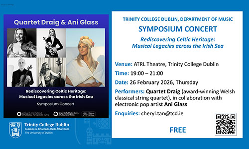 Event details for Music Symposium concert 26 February 2026 at 19.00.