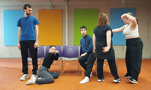 Image of participants at Frantic Assembly TCD