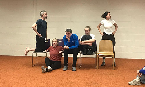 Image of participants at Frantic Assembly TCD