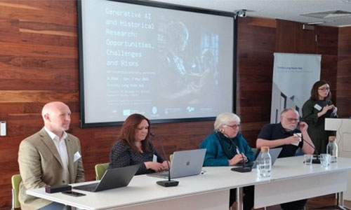 Image of panel at Gen AI and Historical Research workshop