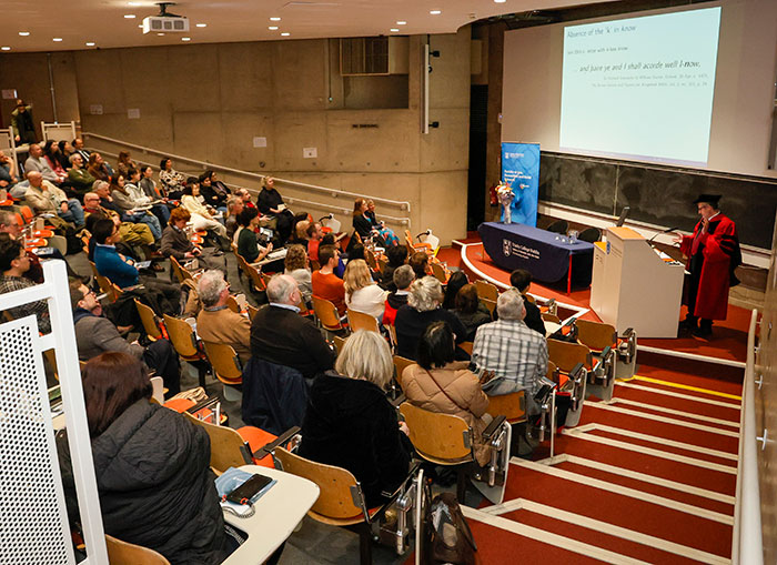 Image of audience at Professor Nathan Hill's Inaugural Lecture.