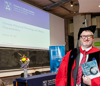 Image of Professor Nathan Hill at his Inaugural Lecture.