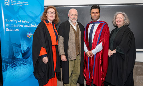 The Dean, Head of School, Professor Yasseri, and the Provost of TCD.
