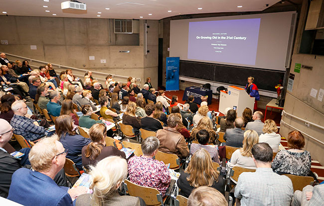 Professor Virpi Timonen at her Inaugural Lecture.