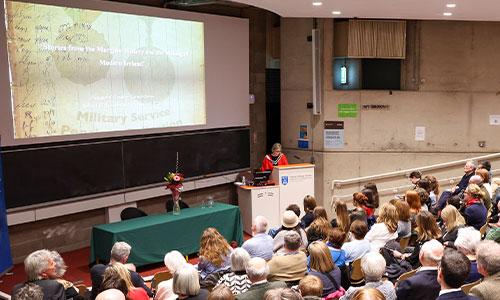 Professor Lindsey Earner-Byrne giving her Inaugural Lecture