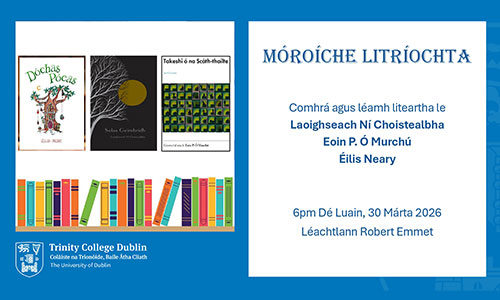 Event details for Móroíche litríochta on 30 March 2026.