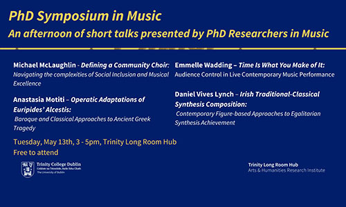 Event details for PhD Music Symposium May 2025