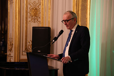 Image of Professor Michael Cronin at The Irish Proust book launch.