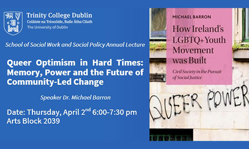 Event details for Queer Optimism in Hard Times lecture on 02 April 2026 at 18.00.